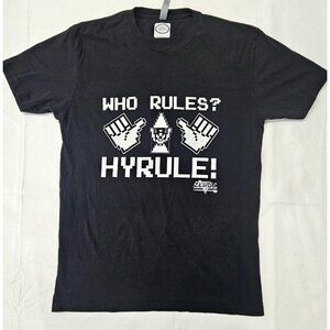 Nintendo The Legend of Zelda “Who Rules? Hyrule!” 8-Bit Graphic T-Shirt Size Med